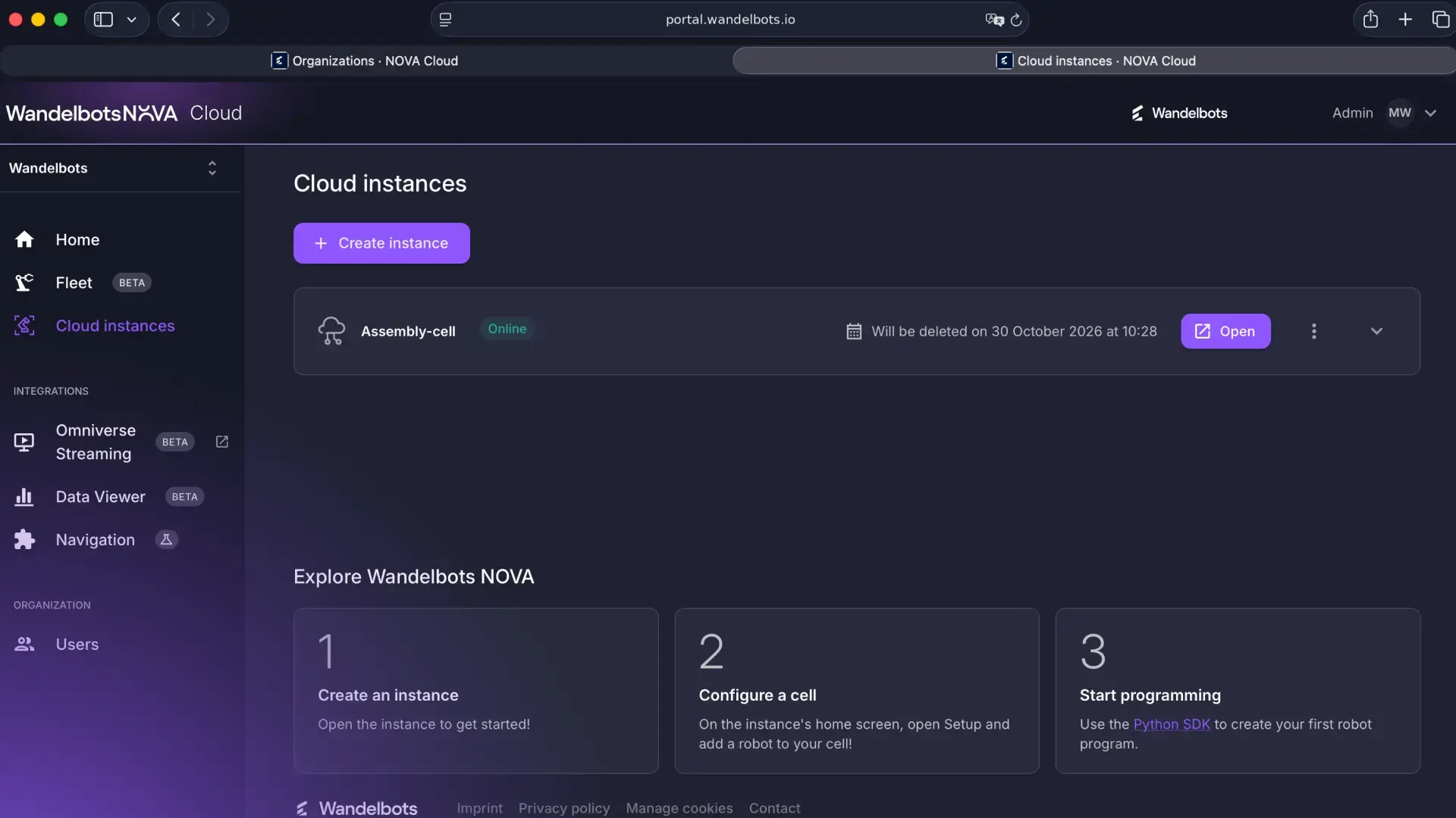 NOVA Cloud_Cloud instances