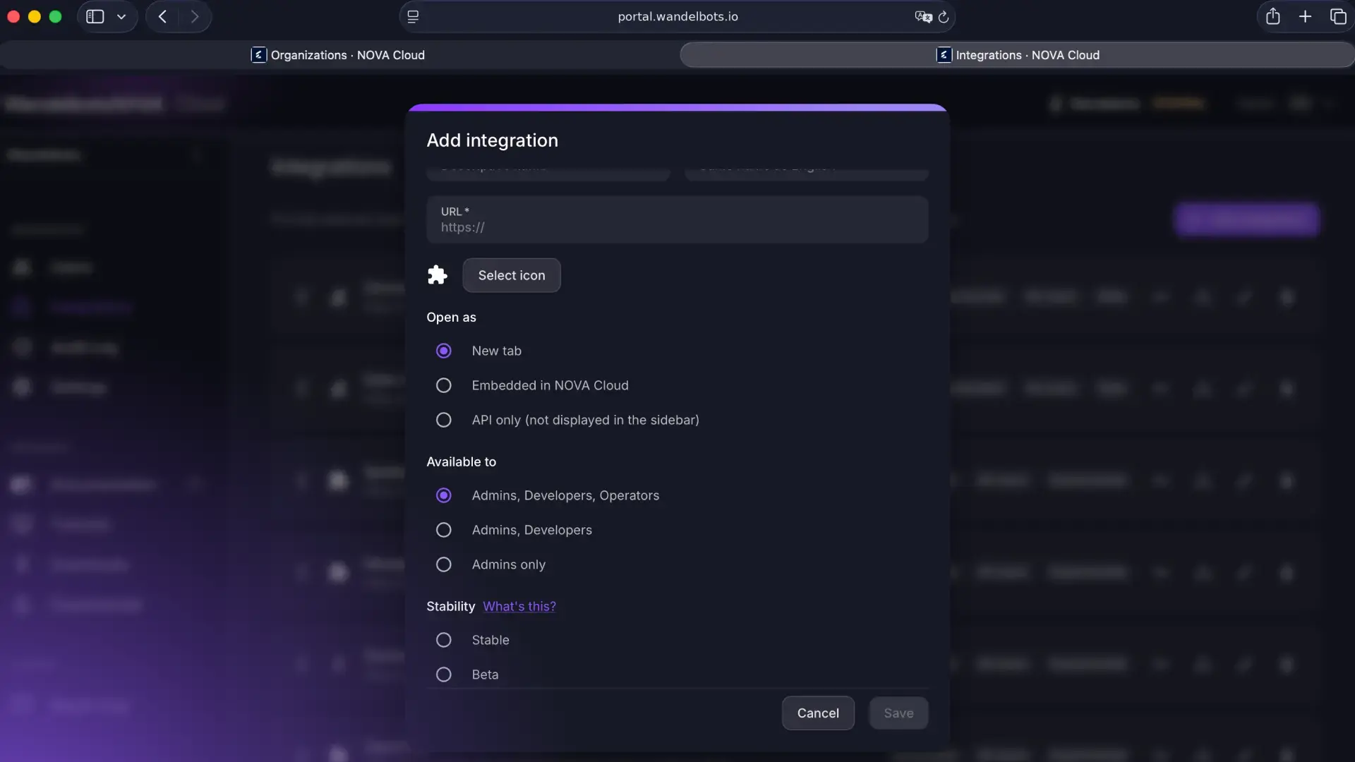 NOVA Cloud_Integrations